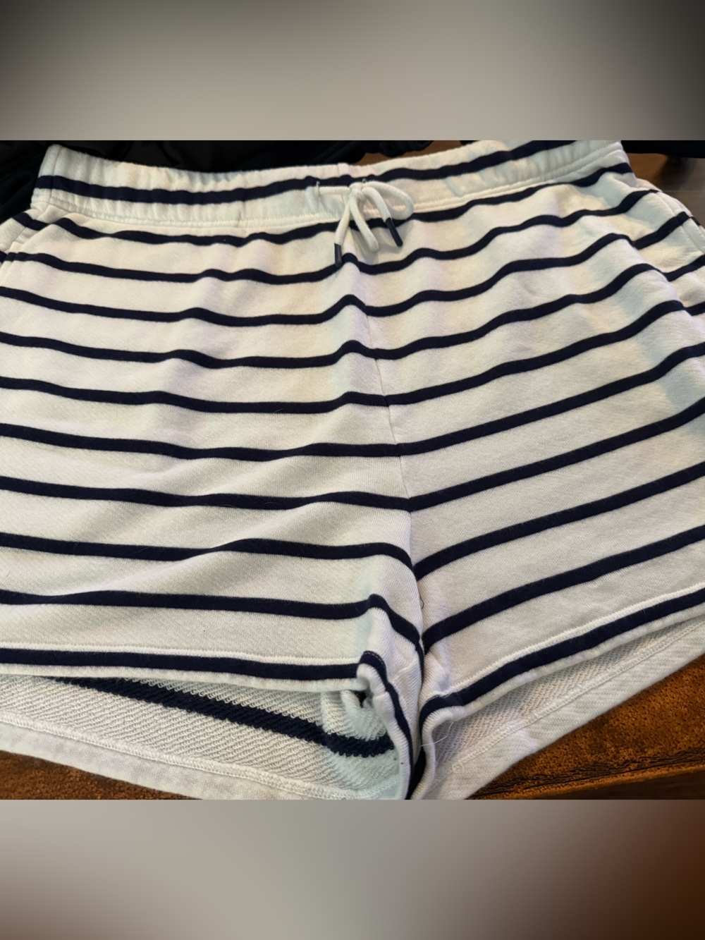 Vineyard Vines Navy and White Striped Knit Shorts